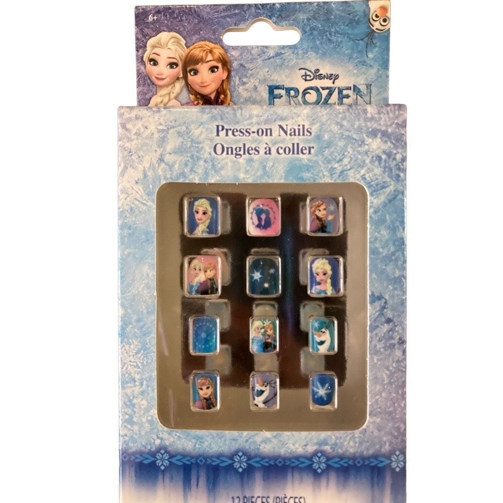Girl’s New Press On Nails Disney Frozen Xmas Christmas Cartoon Cute